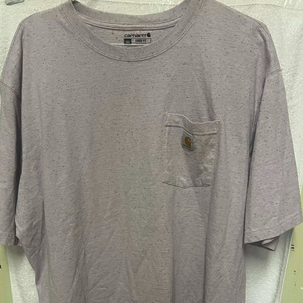 Carthartt loose fit short sleeve pocket t shirt size 2XL light purple